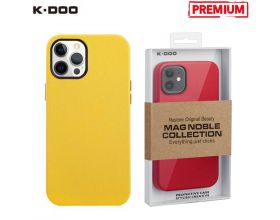 Чехол для телефона K-DOO MAG NOBLE COLLECTION MagSafe кожаный iPhone 12 (желтый)