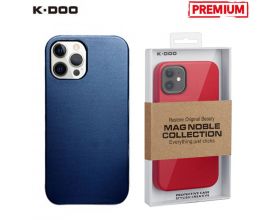 Чехол для телефона K-DOO MAG NOBLE COLLECTION MagSafe кожаный iPhone 12 (синий)