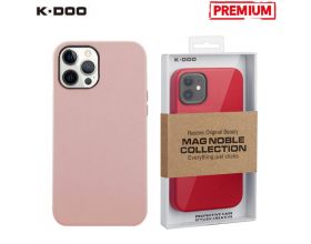 Чехол для телефона K-DOO MAG NOBLE COLLECTION MagSafe кожаный iPhone 12 (розовый)