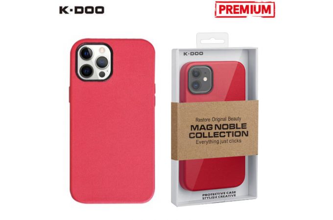 Чехол для телефона K-DOO MAG NOBLE COLLECTION MagSafe кожаный iPhone 12 PRO MAX (красный)