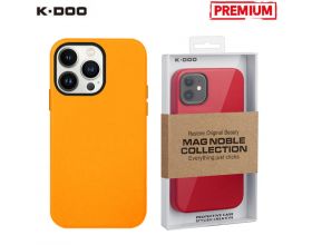 Чехол для телефона K-DOO MAG NOBLE COLLECTION MagSafe кожаный iPhone 13 (оранжевый)