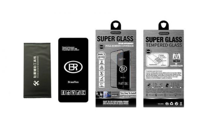 Стекло защитное Brauffen 5D AAA качество (полностью на клею) в коробке для Xiaomi 15T, черный