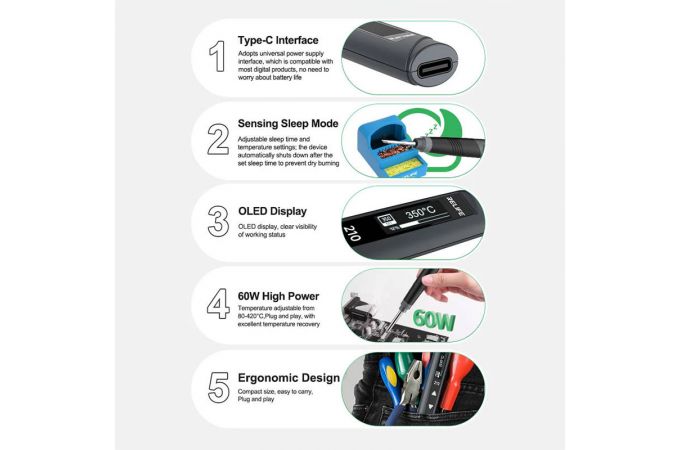 Паяльник портативный RELIFE 210