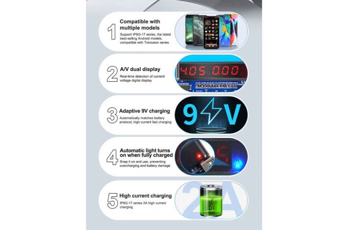 Тестер для зарядки и активации АКБ Sunshine SS-916 Ultra V3.0 (для iPhone, Android)