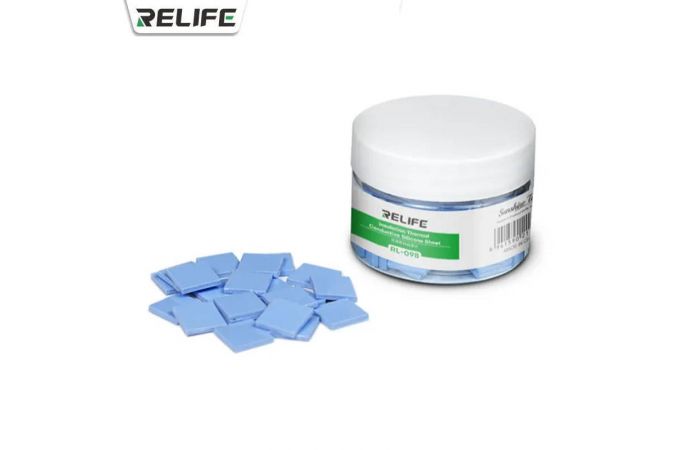 Термопрокладка RELIFE RL-098 (теплоизоляция микросхем) 12x12x2 мм (комплект 100 шт.)