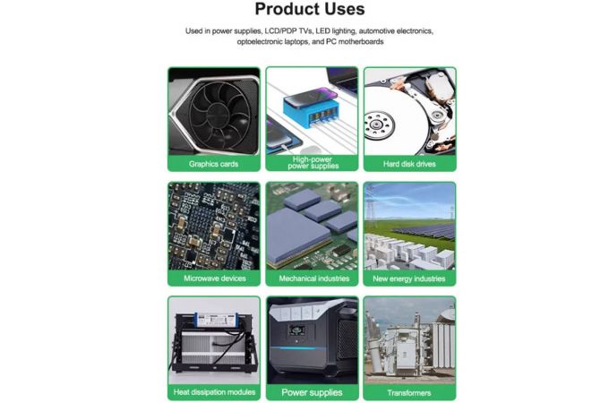 Термопрокладка RELIFE RL-098 (теплоизоляция микросхем) 12x12x2 мм (комплект 100 шт.)