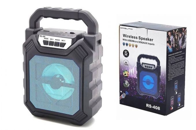 Портативная беспроводная колонка JBK(RS)-408 (серый)