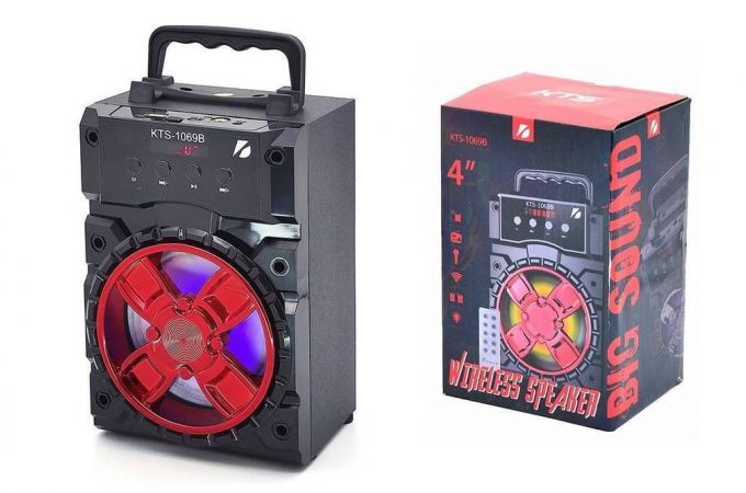Портативная беспроводная колонка KTS-1069B (черный)