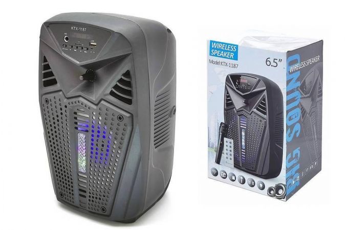 Портативная беспроводная колонка KTX-1187 (серый)