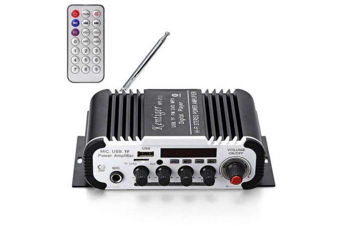 Усилитель звука Kentiger HY-V11 (2х15Вт, USB, TF, FM, bluetooth)