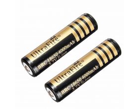 Аккумулятор UltraFire 18650 (4000mA, 3,7В) (УПАКОВКА 2ШТ)
