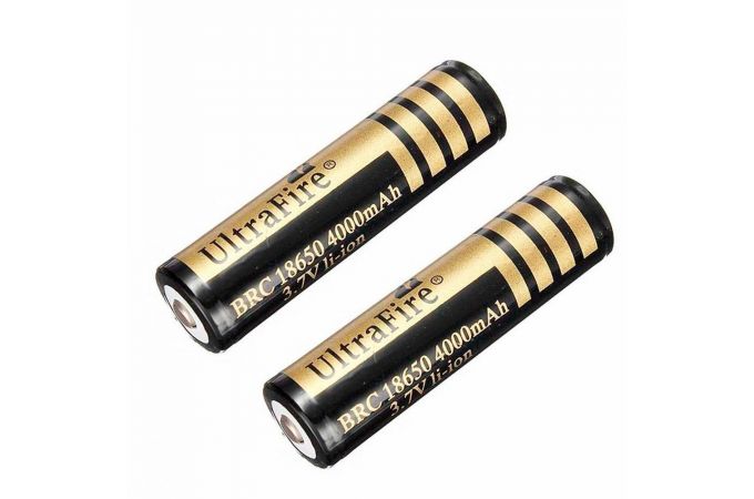 Аккумулятор UltraFire 18650 (4000mA, 3,7В) (УПАКОВКА 2ШТ)