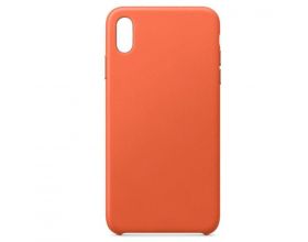 Чехол для iPhone ХS (5.8) Silicone Case Soft Touch (красно-оранжевый)