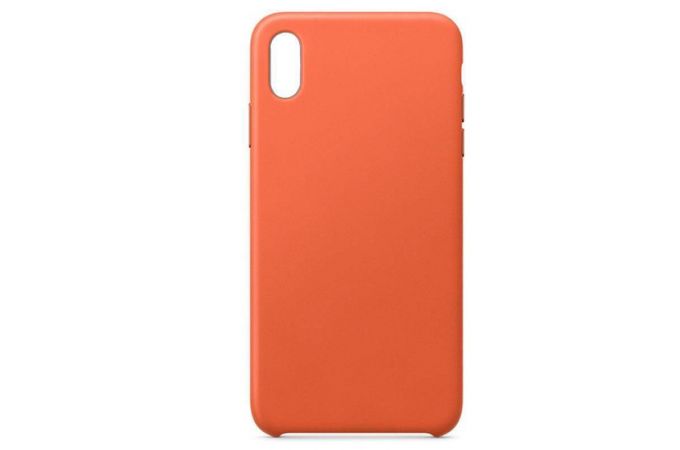Чехол для iPhone ХS (5.8) Silicone Case Soft Touch (красно-оранжевый)