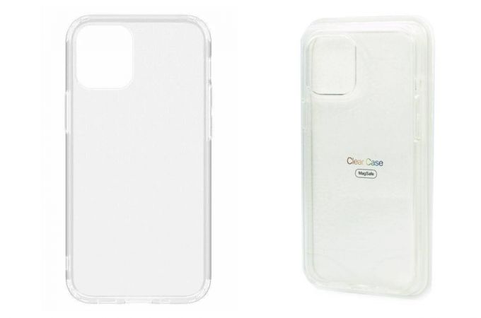 Чехол для iPhone 12 (6,1) пластиковый Clear Case MagSafe (прозрачный) в упаковке