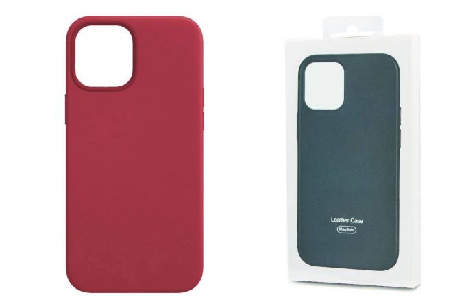 Чехол для iPhone 12 (6,1) Leather Case (красная роза)