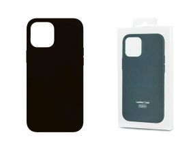 Чехол для iPhone 12 (6,1) Leather Case (черный)