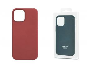 Чехол для iPhone 12 (6,1) Leather Case (розовый пион)