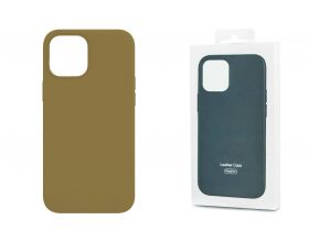 Чехол для iPhone 12 (5.4) Leather Case (коричневый)