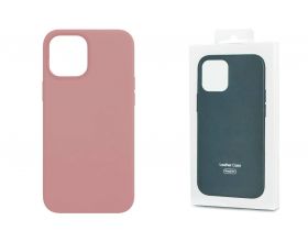 Чехол для iPhone 12 (5.4) Leather Case (розовый)
