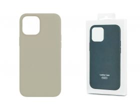Чехол для iPhone 12 (5.4) Leather Case (серый)
