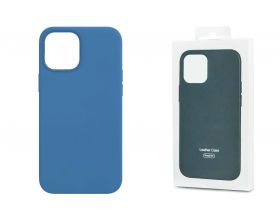Чехол для iPhone 12 (5.4) Leather Case (синий)