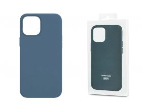 Чехол для iPhone 12 (5.4) Leather Case (голубая треска)