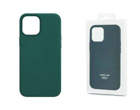 Чехол для iPhone 12 (5.4) Leather Case (зеленый лес)