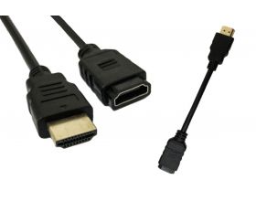 Кабель HDMI-HDMI (папа - мама) удлинитель 0,15 м (V1.4)