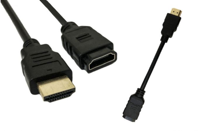 Кабель HDMI-HDMI (папа - мама) удлинитель 0,15 м (V1.4)