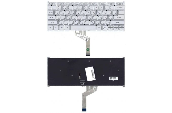 Клавиатура для ноутбука Acer Swift 3 SF314-42 серебристая с подсветкой