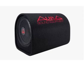 Сабвуфер Aura SW-T25A 10"(25см)корпусной,активный,100Вт,SPL-90Дб,труба