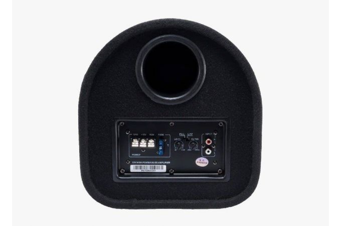 Сабвуфер Aura SW-T25A 10"(25см)корпусной,активный,100Вт,SPL-90Дб,труба