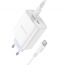 Сетевое зарядное устройство 2USB-C + кабель Type-C BOROFONE BA73A PD35W (белый)