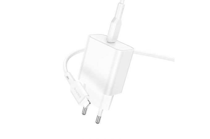 Сетевое зарядное устройство USB-C + кабель Lightning - Type-C BOROFONE BA71A  charger PD20W  (белый)