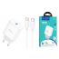 Сетевое зарядное устройство USB-C + кабель Type-C HOCO C104A PD20W (белый)