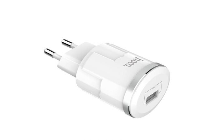 Сетевое зарядное устройство USB + кабель MicroUSB HOCO C37A Thunder power 2400mAh (белый)