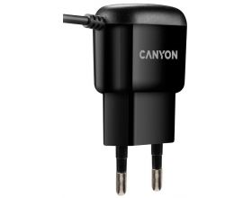 Сетевое зарядное устройство USB + кабель MicroUSB Canyon CHA-044 (черный)