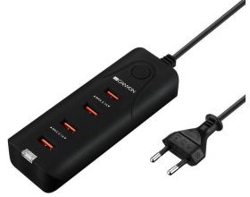 Сетевое зарядное устройство USB Canyon H-09 (черный)