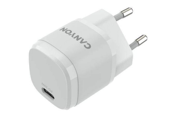 Сетевое зарядное устройство USB Canyon H-20W05 (белый)