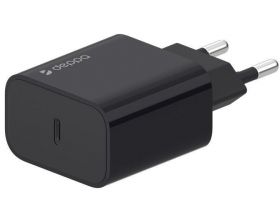 Сетевое зарядное устройство USB Deppa (11376) USB-C, Power Delivery, 25 Вт, (черный)