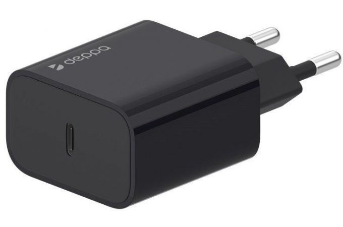 Сетевое зарядное устройство USB Deppa (11376) USB-C, Power Delivery, 25 Вт, (черный)