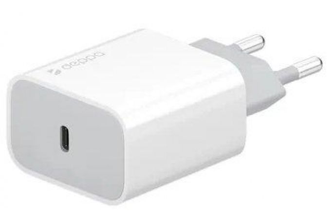 Сетевое зарядное устройство USB Deppa (11378) USB-C, Power Delivery, 30 Вт, (белый)