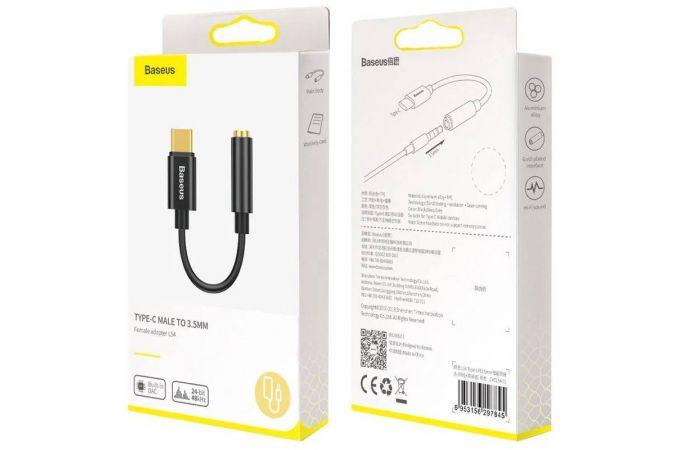 Переходник/адаптер Baseus Type-C Male to 3.5mm Female L54 (чёрный)