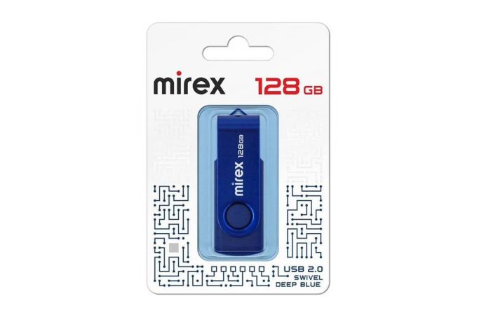 Флешка USB 2.0 Mirex SWIVEL DEEP BLUE 128GB  (ecopack)