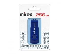 Флешка USB 2.0 Mirex SWIVEL DEEP BLUE 256GB  (ecopack)