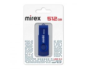 Флешка USB 3.0 Mirex SWIVEL DEEP BLUE 512GB  (ecopack)