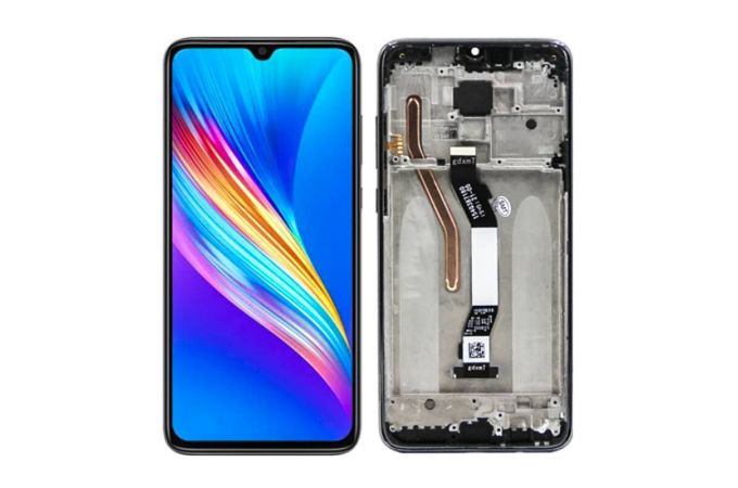 Дисплей для Xiaomi Redmi Note 8 Pro (M1906G7T) в сборе с тачскрином + рамка (черный)