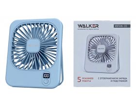 Вентилятор WALKER WFAN-35, с дисплеем, голубой