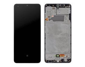 Дисплей для Samsung A325F Galaxy A32 Black в сборе с тачскрином + рамка 100% Переклейка